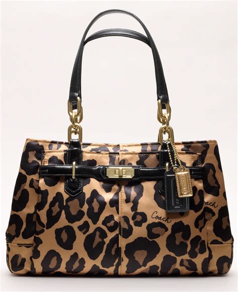 coach ocelot animal print purse